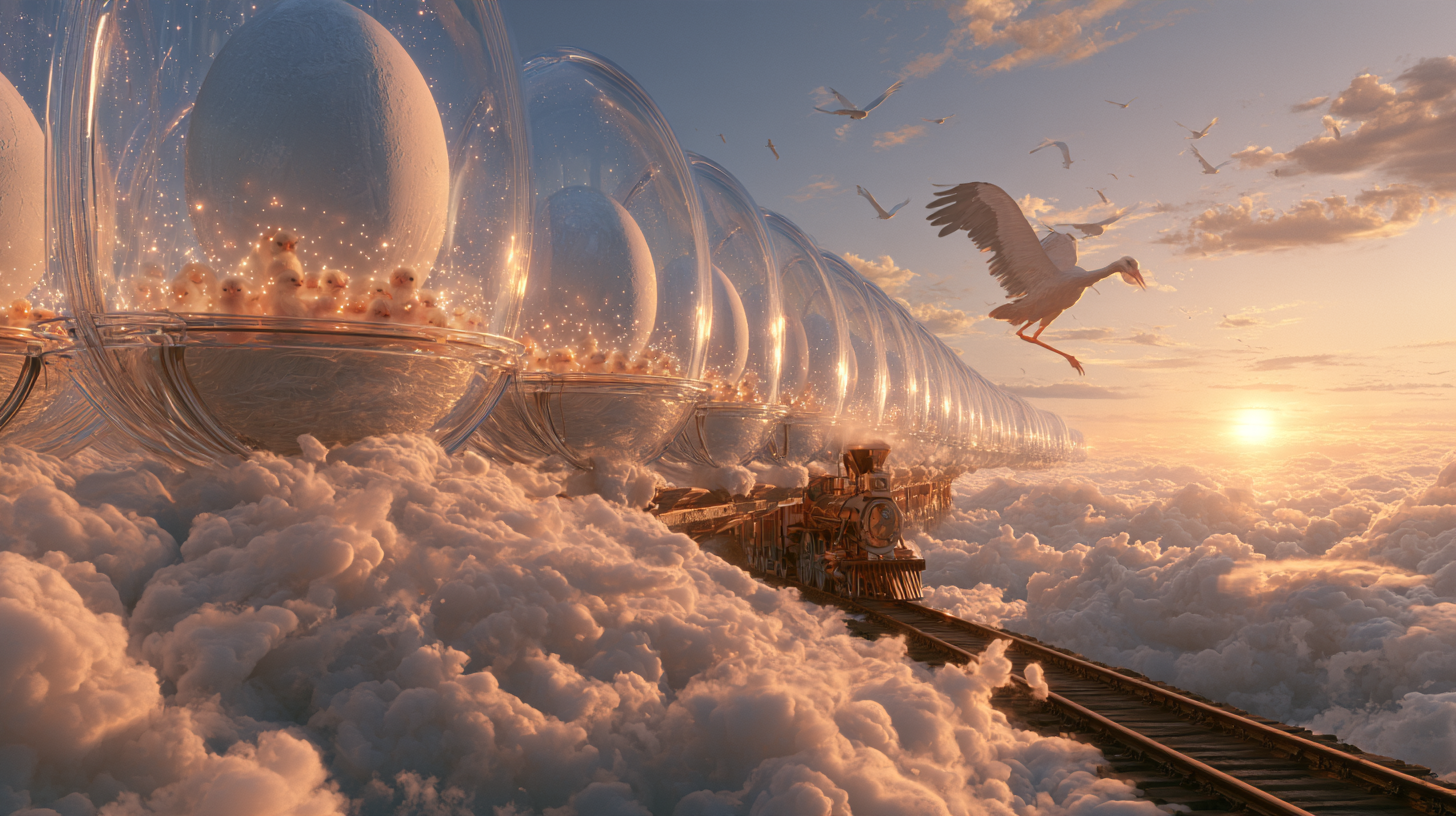 AIEDN writing tool shown in a surreal cloudscape concept image